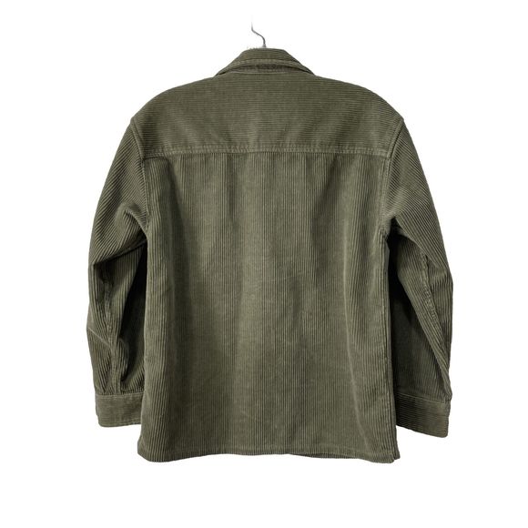 Zara Youth Size 10 Green Corduroy Jacket Casual Street Wear Metal Button… - Picture 2 of 9